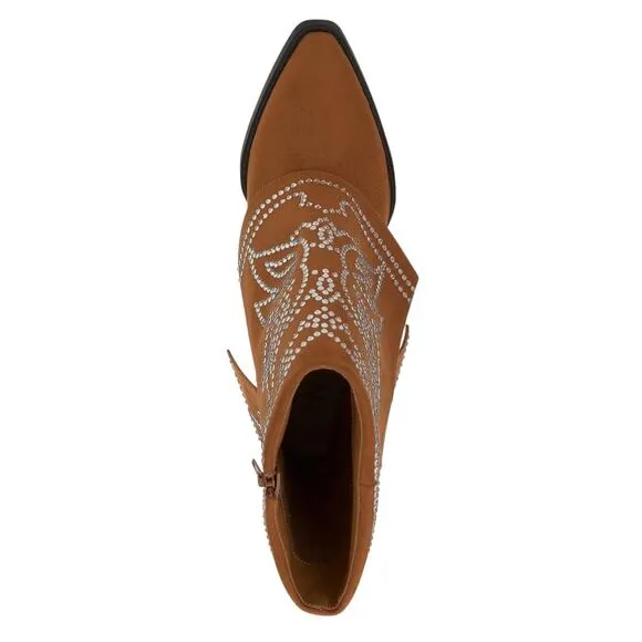 INC Women's Jadiza Fold Over Cuffed Cowboy Boots Brown Size 6