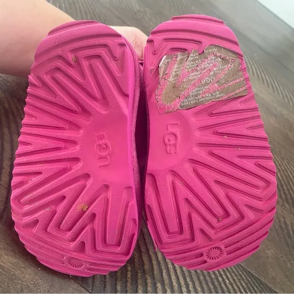 Infant Girls UGG Neumel EZ-Fit Bright Fuchsia Pink Suede Winter Boots size 6