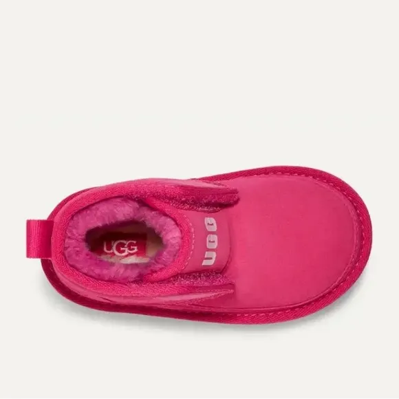 Infant Girls UGG Neumel EZ-Fit Bright Fuchsia Pink Suede Winter Boots size 6