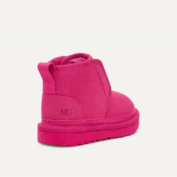 Infant Girls UGG Neumel EZ-Fit Bright Fuchsia Pink Suede Winter Boots size 6