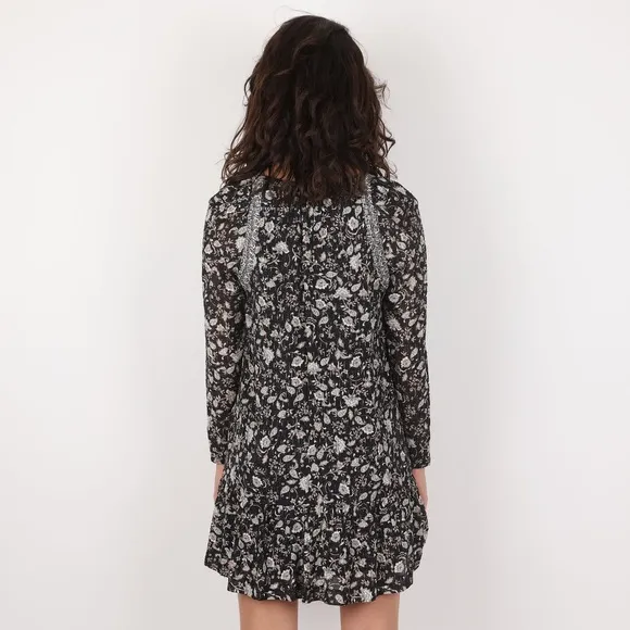 Intermix Ariel Long Sleeve Floral &amp; Paisley Mini Dress Size 4