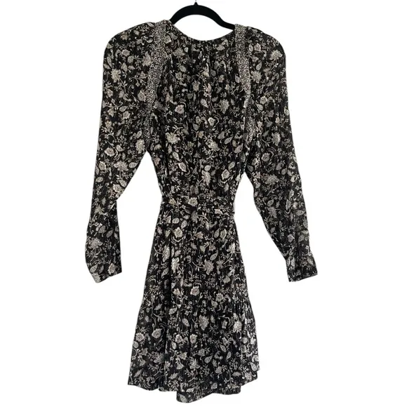 Intermix Ariel Long Sleeve Floral &amp; Paisley Mini Dress Size 4