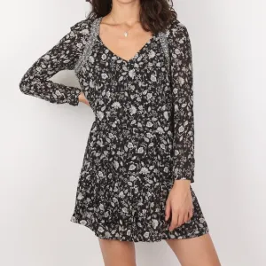Intermix Ariel Long Sleeve Floral &amp; Paisley Mini Dress Size 4