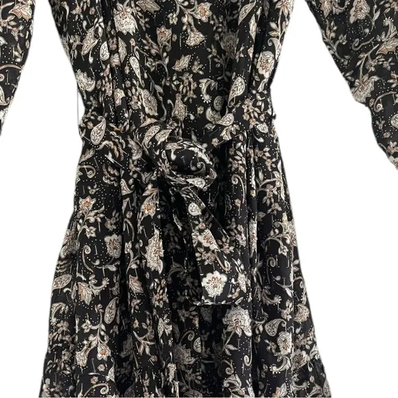 Intermix Ariel Long Sleeve Floral &amp; Paisley Mini Dress Size 4