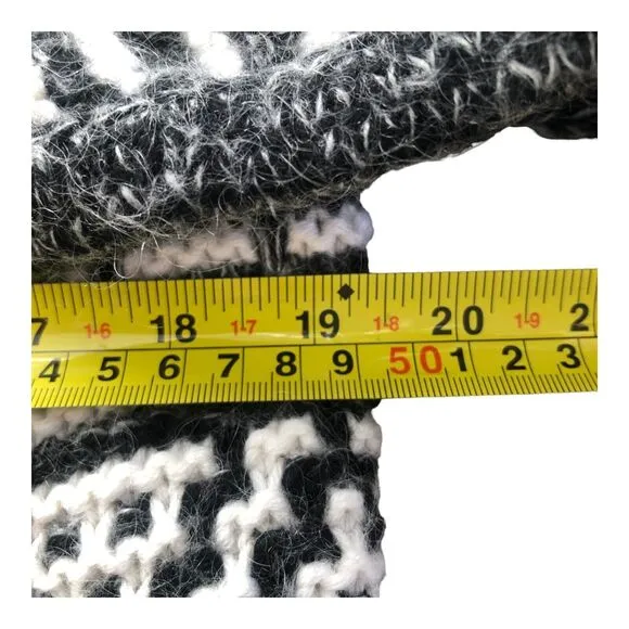 Intermix Cardigan Sweater Womens Size S Gray Southwest Wool Mohair Blend Pockets