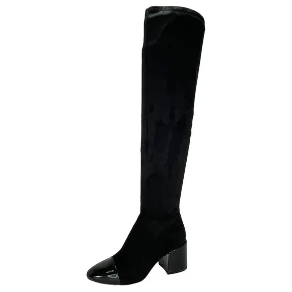 International Concepts Alvita OTK Faux Leather Suede Womens Boots Size 5.5M