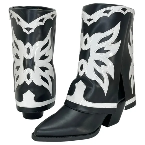 International Concepts Jadiza Western Style Over Ankle Womens Boots Size 5.5M