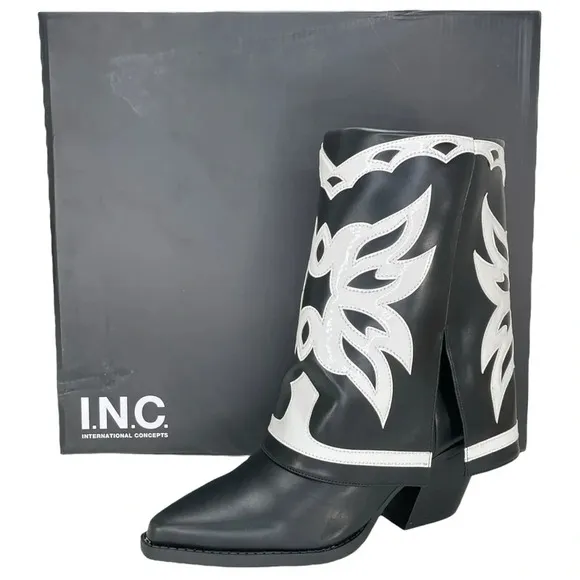 International Concepts Jadiza Western Style Over Ankle Womens Boots Size 5.5M
