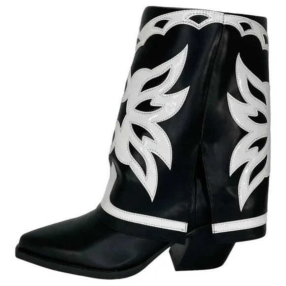 International Concepts Jadiza Western Style Over Ankle Womens Boots Size 5.5M