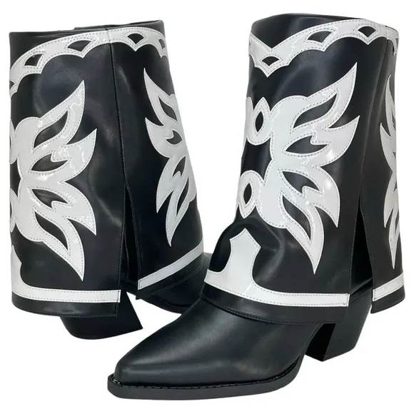International Concepts Jadiza Western Style Over Ankle Womens Boots Size 5.5M