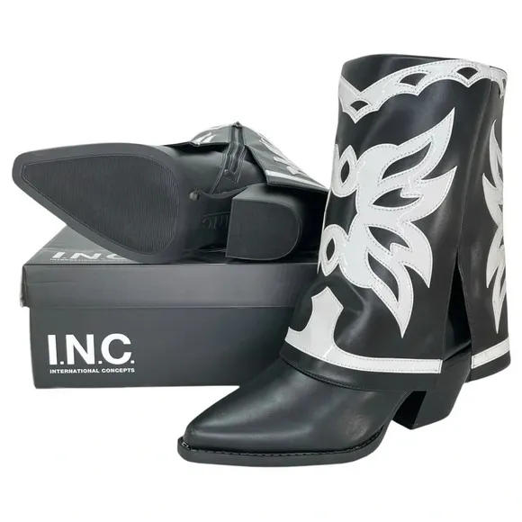 International Concepts Jadiza Western Style Over Ankle Womens Boots Size 5.5M