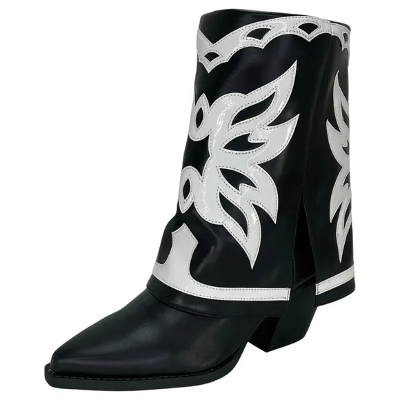 International Concepts Jadiza Western Style Over Ankle Womens Boots Size 5.5M