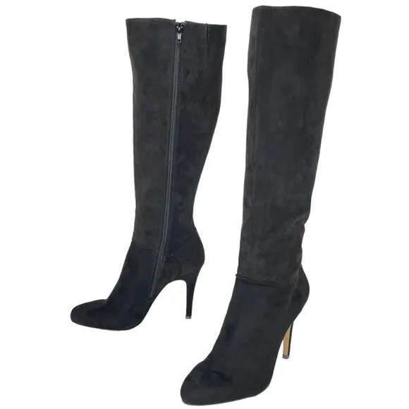 International Concepts Taisa Black Microsuede Knee High Womens Boots Size 9M