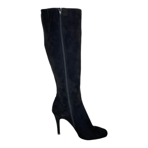 International Concepts Taisa Black Microsuede Knee High Womens Boots Size 9M