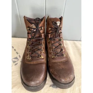 Irish Setter 83607 Work Boots Men's 9.5D Brown Leather Waterproof Safety Toe