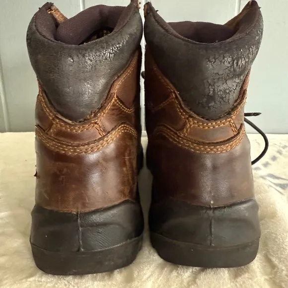 Irish Setter 83607 Work Boots Men's 9.5D Brown Leather Waterproof Safety Toe
