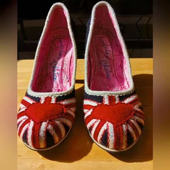 Irregular Choice Patty Union Jack Heels Size 37