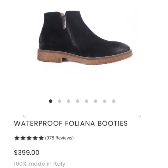 ITALEAU Italian Designer Foliona Chelsea BootsClassic Waterproof Leather Suede