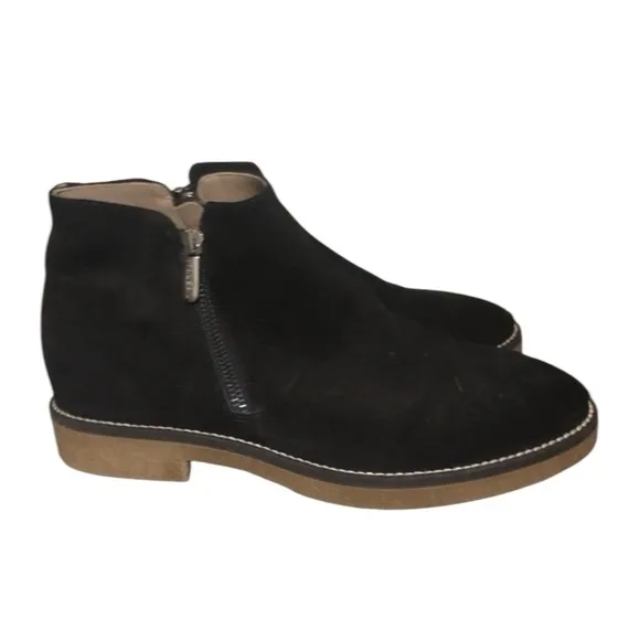 ITALEAU Italian Designer Foliona Chelsea BootsClassic Waterproof Leather Suede