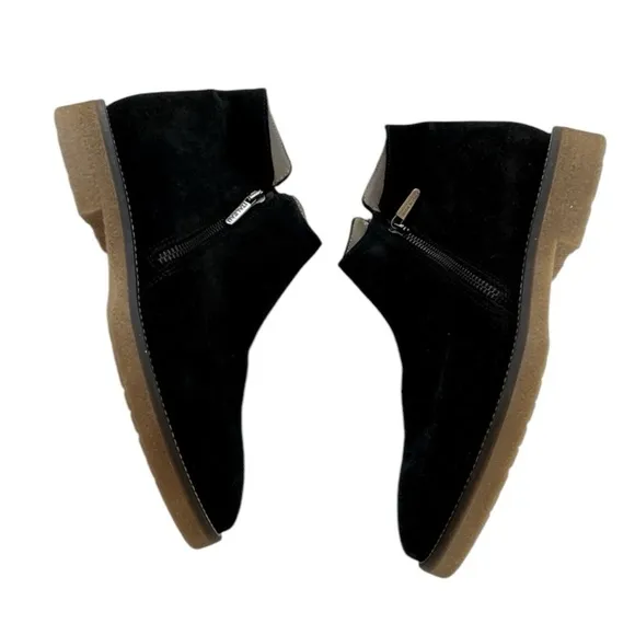 ITALEAU Italian Designer Foliona Chelsea BootsClassic Waterproof Leather Suede
