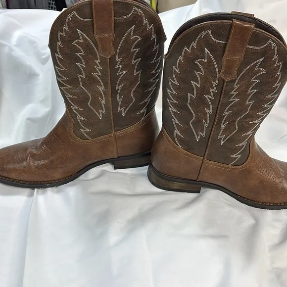 IUV Cowboy Boots ForWestern Boot Durable Classic Embroidered Square Toe  Boots