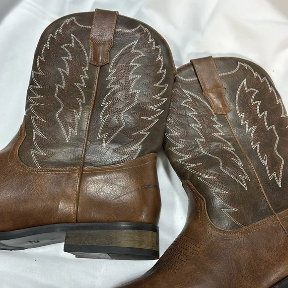 IUV Cowboy Boots ForWestern Boot Durable Classic Embroidered Square Toe  Boots