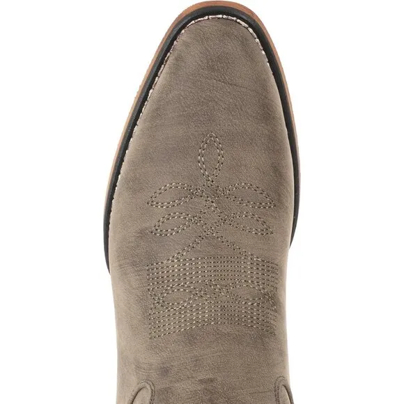 Iuv Cowboy Western Boot Mid Calf Women Khaki Faux Leather Not Water Resistant