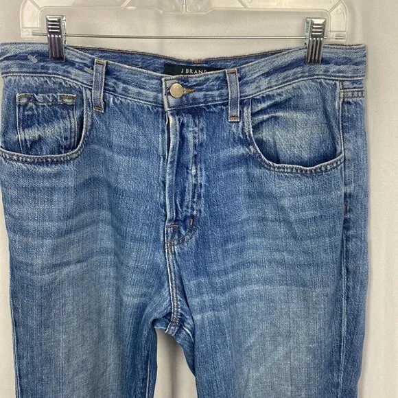 J Brand Wynne High-Rise Cropped Straight Jeans - Mimic - Size 29