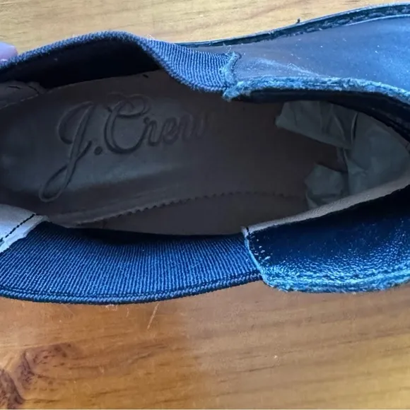 J. Crew Black Chelsea Ankle Flat Platform Pull On Boot - Size 9