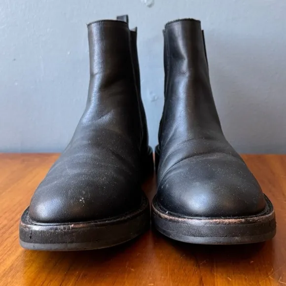 J. Crew Black Chelsea Ankle Flat Platform Pull On Boot - Size 9