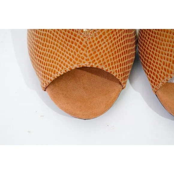 J. Renee Franca Mule Heels Faux Snakeskin Women's Sz 8.5N Shoes