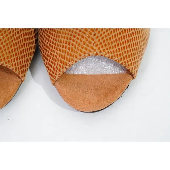 J. Renee Franca Mule Heels Faux Snakeskin Women's Sz 8.5N Shoes