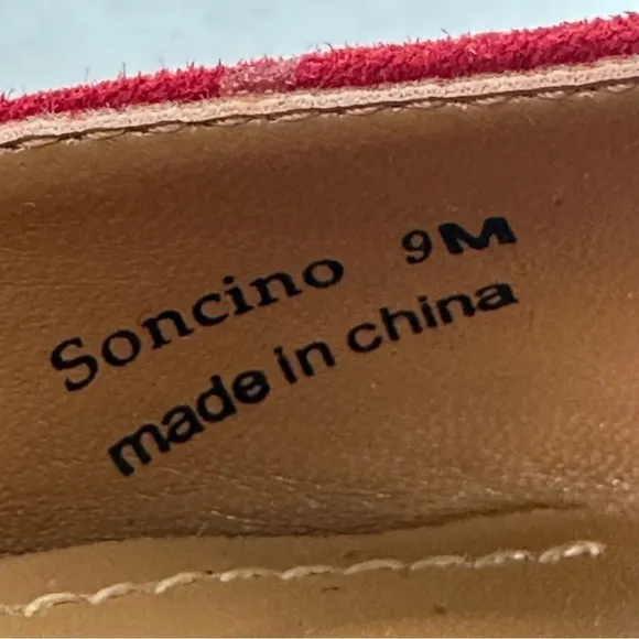 J Renee Soncino Heels 9 Red Suede Ankle Strap Shoes Womens