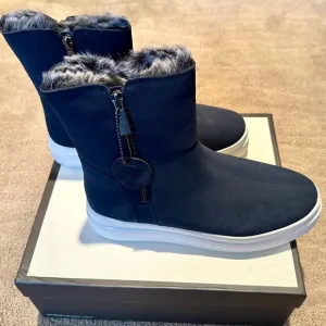 ☃️J Slides Navy Blue Suede Tristan Boots/Booties - Size 8.5 - NWT☃️