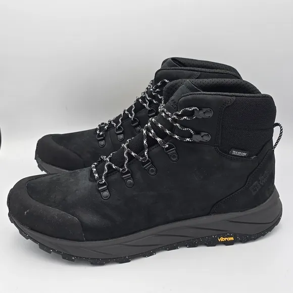 Jack Wolfskin Terraquest X Texapore Mid Hiking Shoe, Phantom (Black), Men's 14