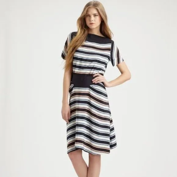 Jacobson Stripe Dress in Indigo