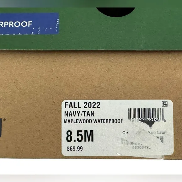JBU BY JAMBU Maplewood Duck Rain Boots 8.5 Navy/Tan $70 Retail NWT
