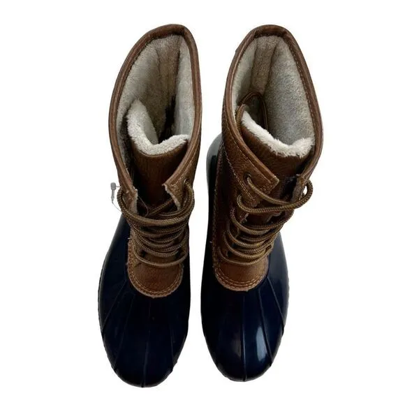 JBU By Jambu Women's Maplewood Waterproof Rain Boots Chocolate Brown Size 7M