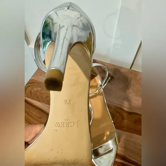 JCrew Heels in Metallic/Leather, size 7.5
