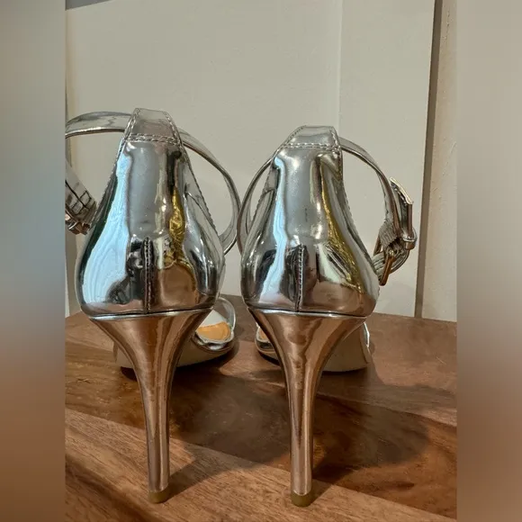 JCrew Heels in Metallic/Leather, size 7.5