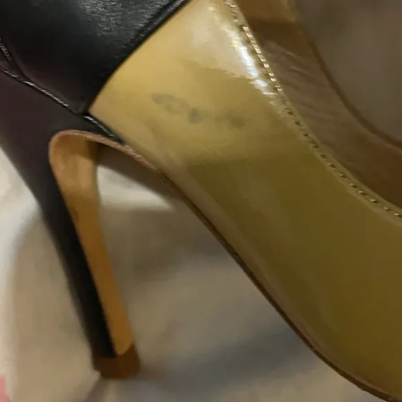 Jean-Michel Cazabat Gold and Black Two Toned Heels