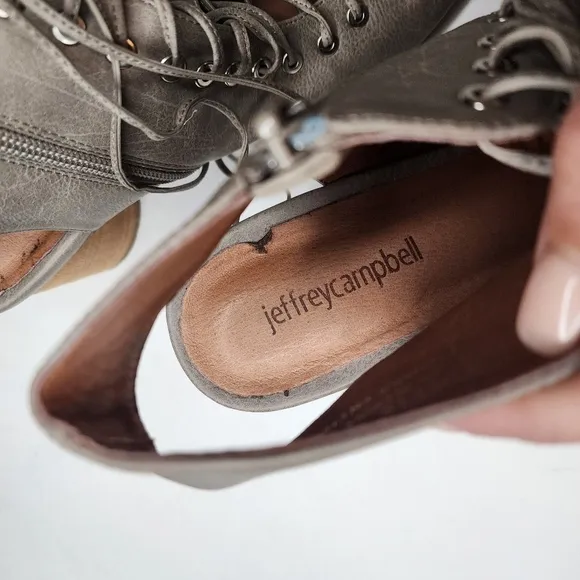 Jeffrey Campbell Covets lace up heels Open Toe Tan Size 10