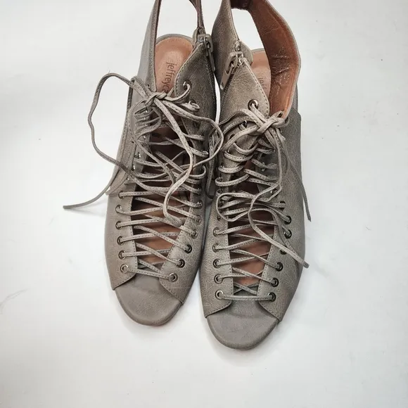 Jeffrey Campbell Covets lace up heels Open Toe Tan Size 10