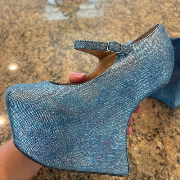 Jeffrey Campbell NIGHTWALK (rare) limited edition mermaid platform wedge heels