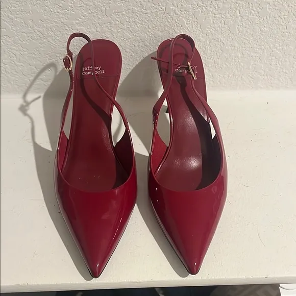 Jeffrey Campbell Red Slingback Heels