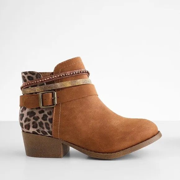 Jellypop Lil Biddy Ankle Boots Tan Multi Distress Size 5M New in Box
