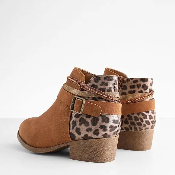 Jellypop Lil Biddy Ankle Boots Tan Multi Distress Size 5M New in Box