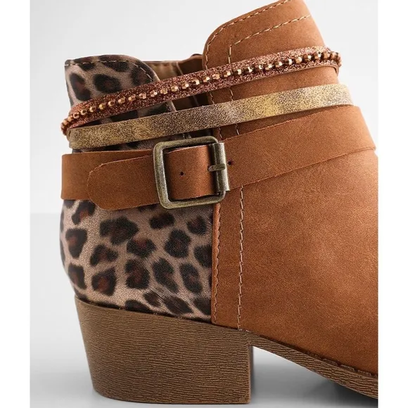 Jellypop Lil Biddy Ankle Boots Tan Multi Distress Size 5M New in Box