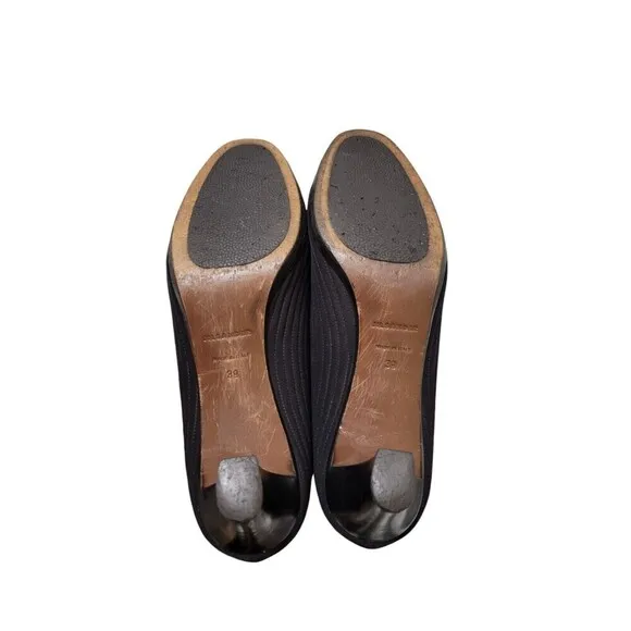 Jil Sander Black Heels Size 39 (8.5 US) Made In Italy