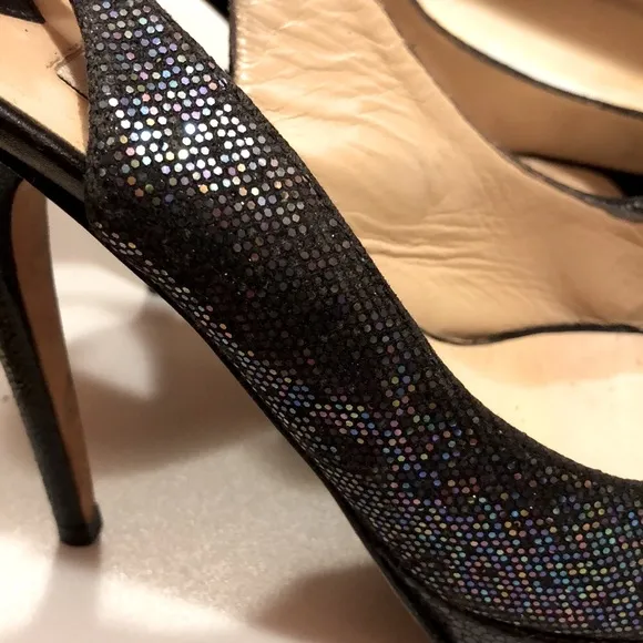 Jimmy Choo Black Iridescent Stilettos